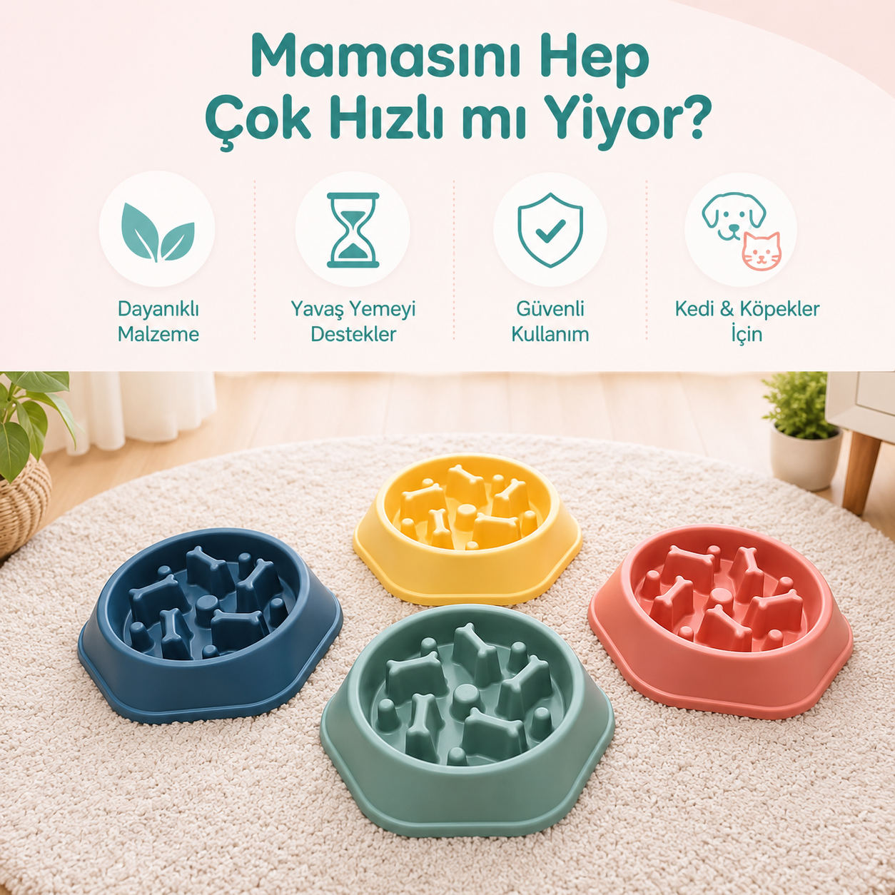 SlowFeeder™ – Hızlı Yiyen Köpekler İçin Akıllı Mama Kabı